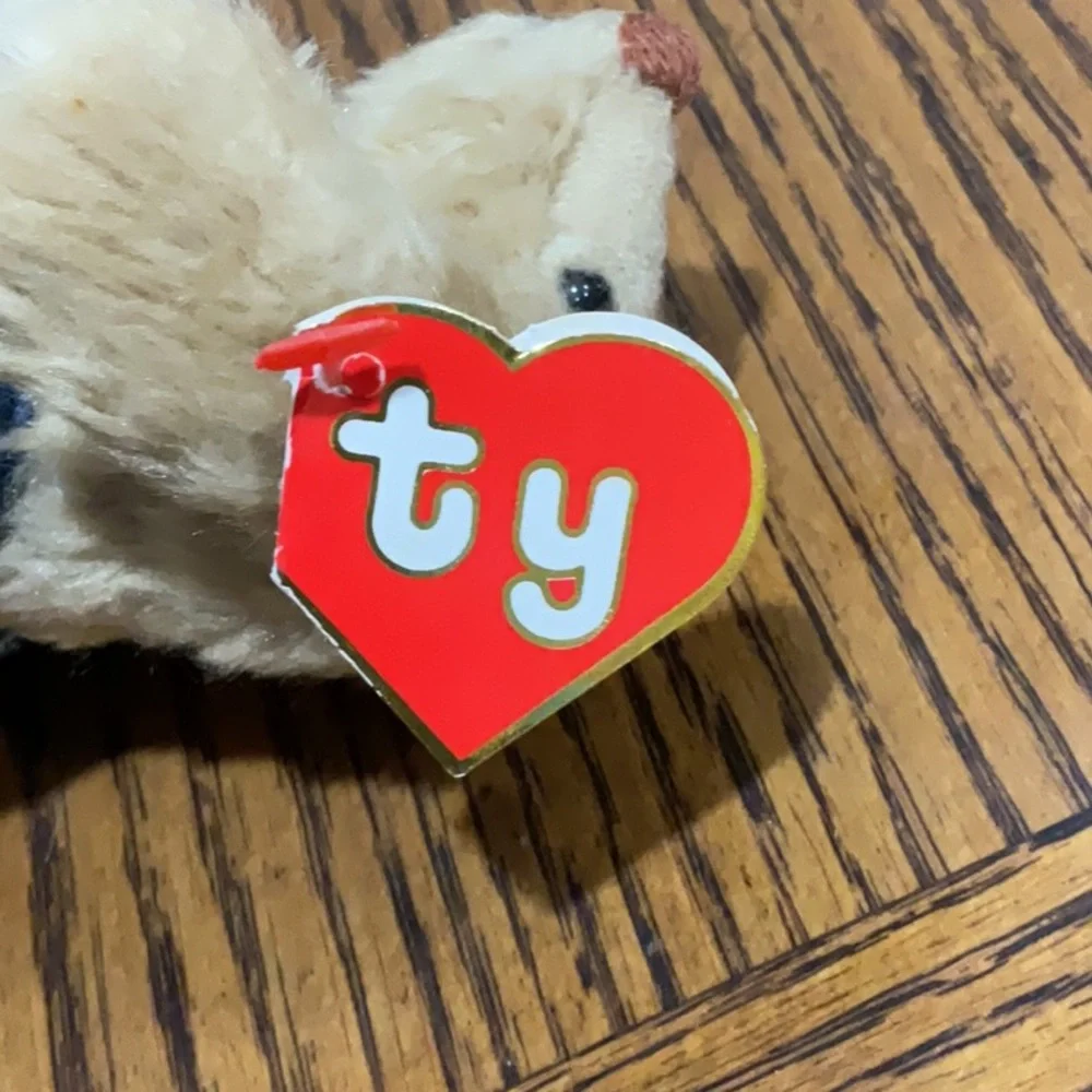 Ty “Murphy “ Original Attic Treasures dog 🐶 with floppy ears rare red hang tag